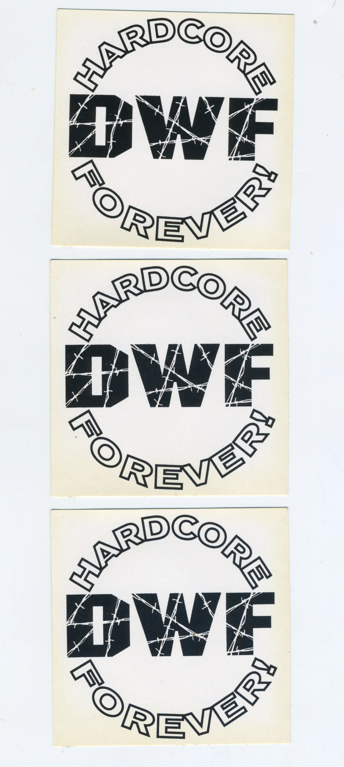 Vintage Divided We Fall &quot;Hardcore Forever&quot; Sticker Lot