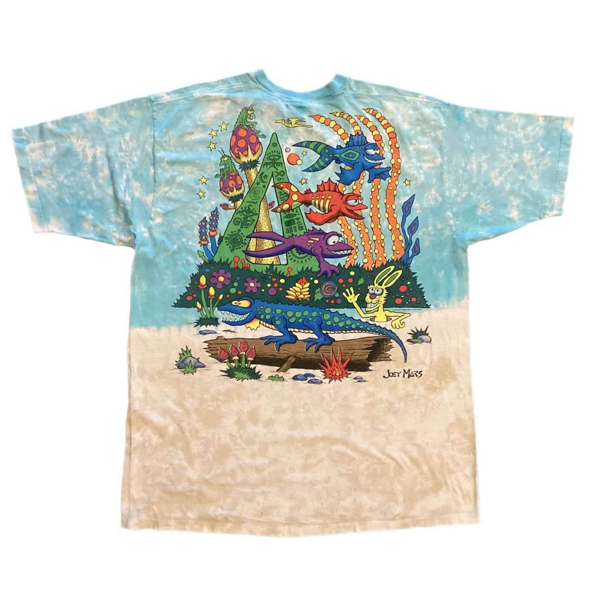 Vintage Joey Mars &quot;Paleon Ocean&quot; Tie Dye &#39;92 T-Shirt