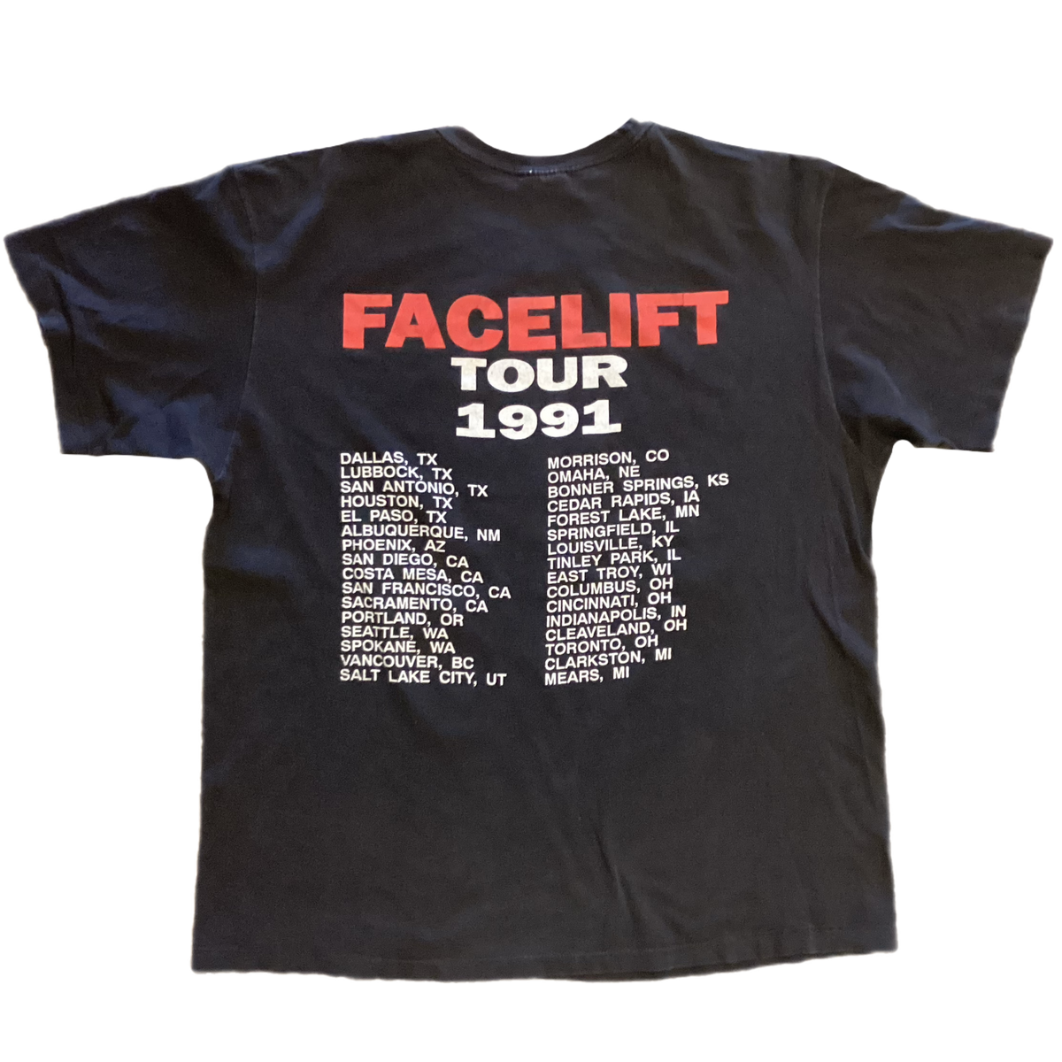 Vintage Alice In Chains "Facelift" '91 Tour T-Shirt