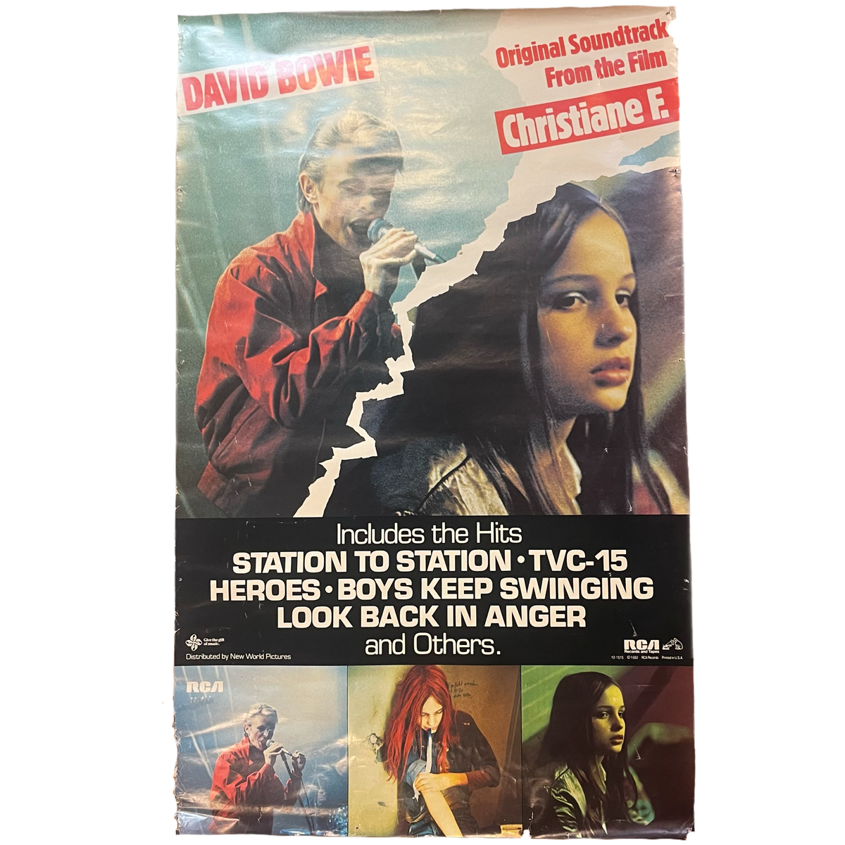 Vintage Christiane F. &quot;David Bowie&quot; Soundtrack Poster