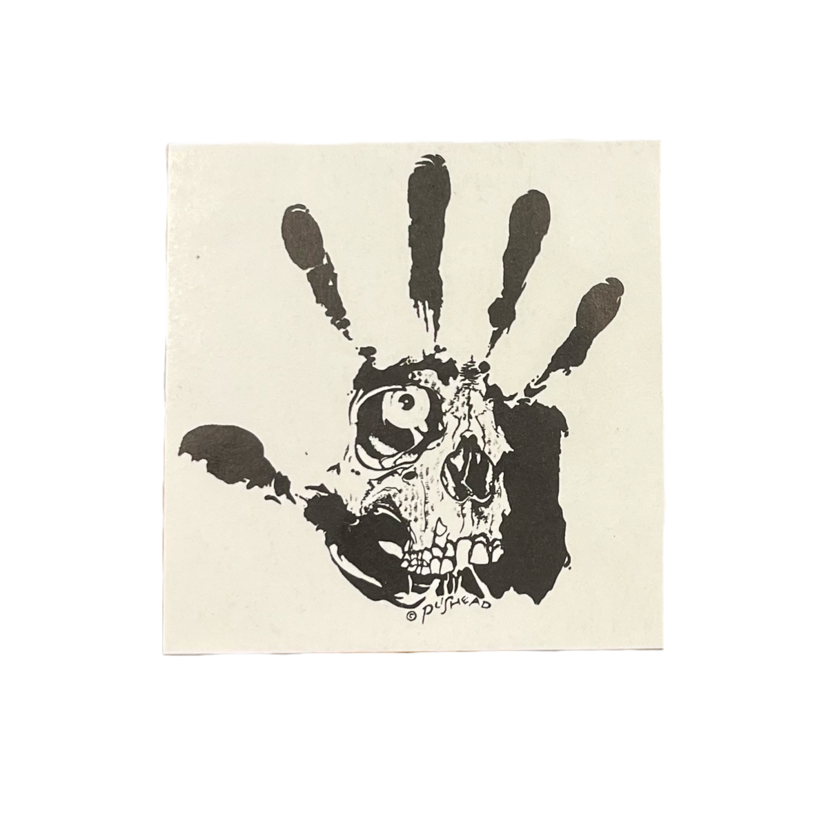 Vintage Pushead &quot;Hand Of Doom&quot; Crack N&#39; Peel Sticker