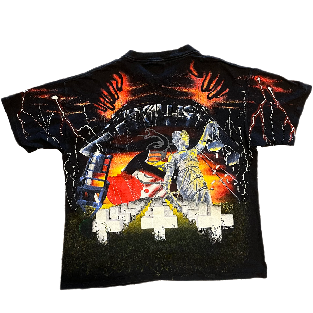 Vintage Metallica &quot;Master Of Puppets&quot; All Over Print T-Shirt