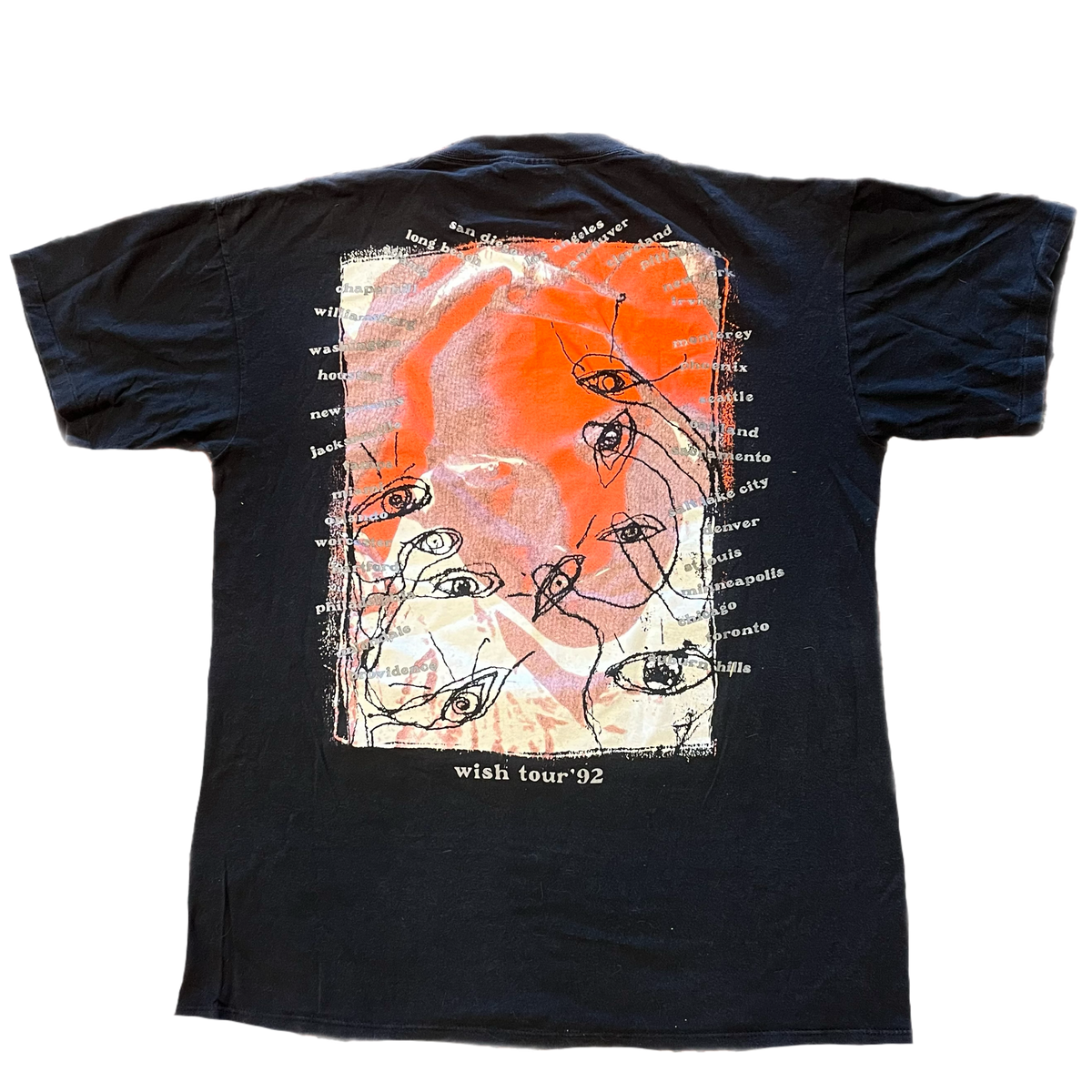 Vintage The Cure &quot;Wish&quot; &#39;92 Tour T-Shirt