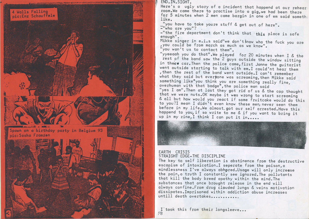 Vintage Fall-Back &quot;Hardcore&quot; Issue #1 Fanzine