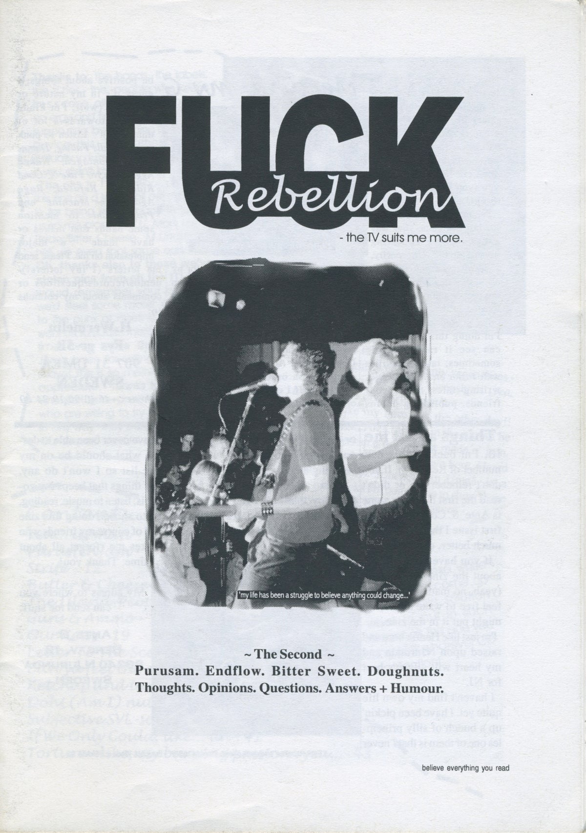 Vintage Fuck Rebellion &quot;Sweden Hardcore&quot; Fanzine