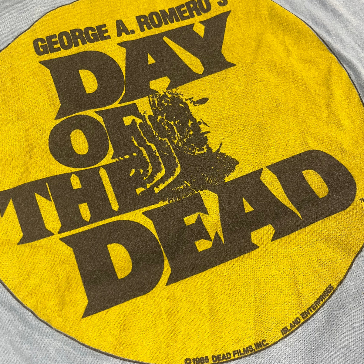 Vintage George A. Romero&#39;s Day Of The Dead &quot;Dead Films Inc&quot; Island Enterprises Promotional T-Shirt