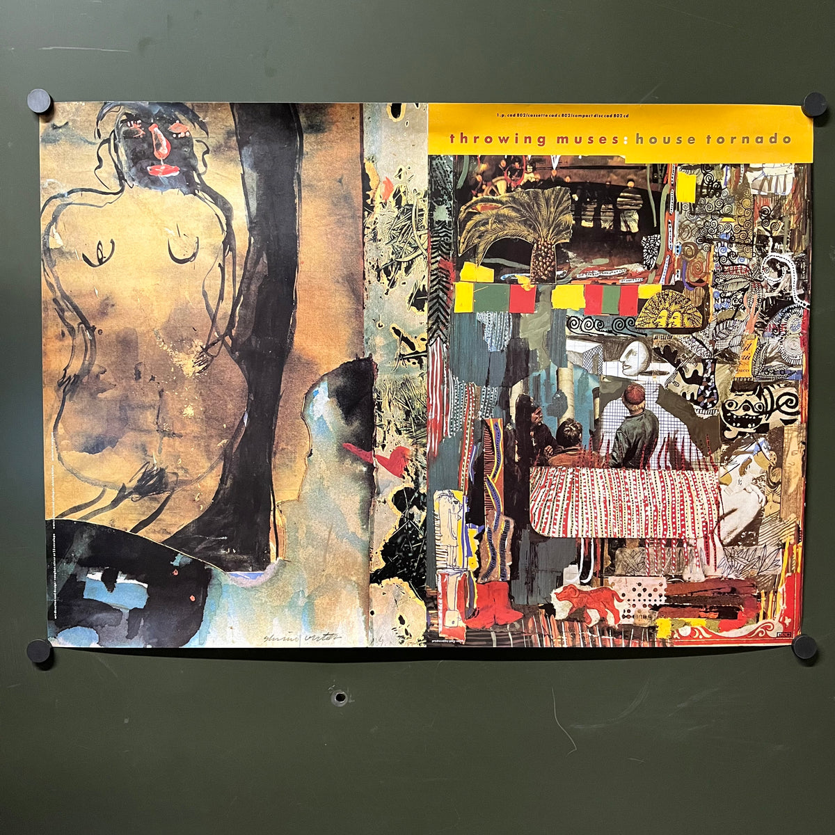Vintage Throwing Muses "4AD" House Tornado Promotional Poster - jointcustodydc