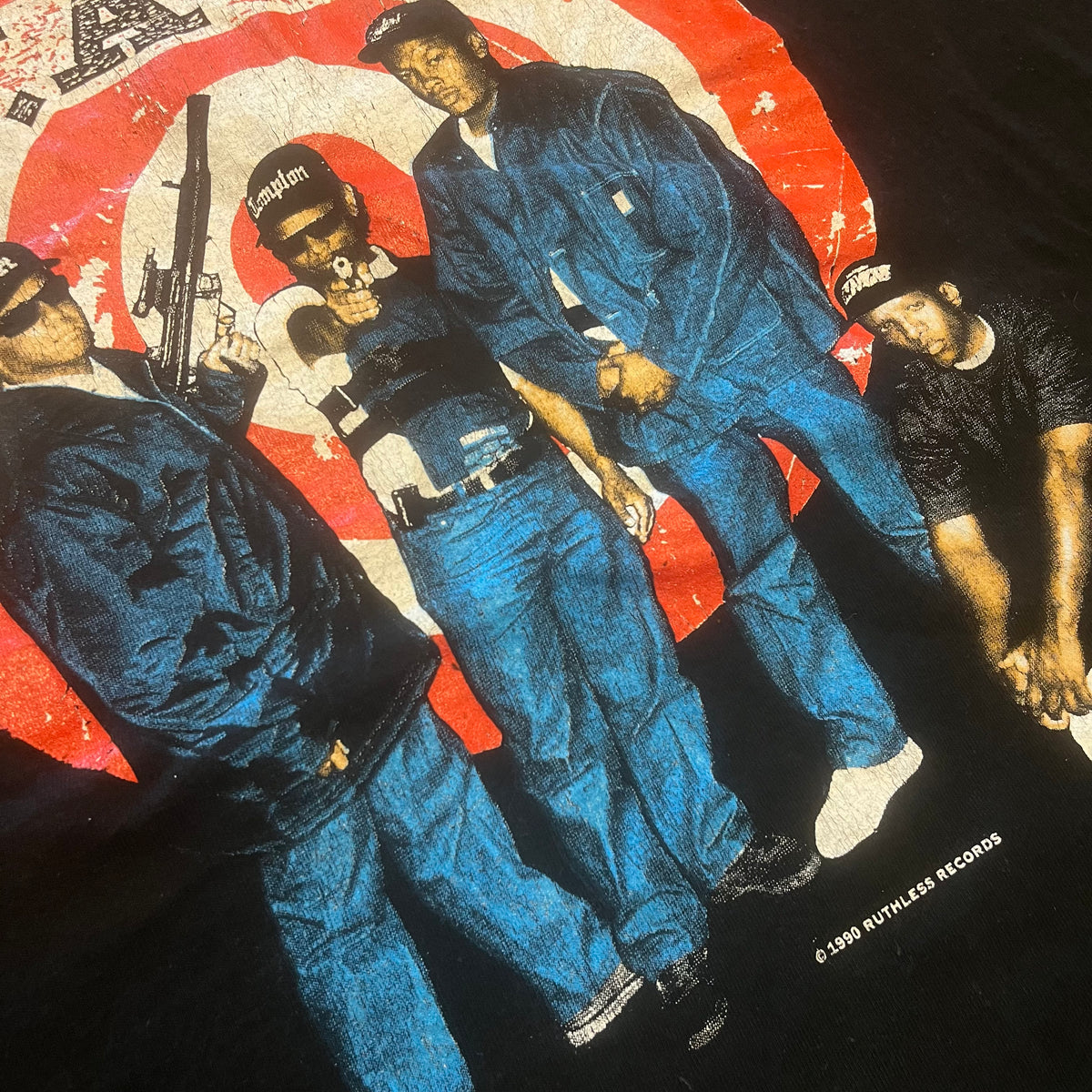 1990 N.W.A Ruthless Record Tシャツ L USA製 Vintage N.W.A. 
