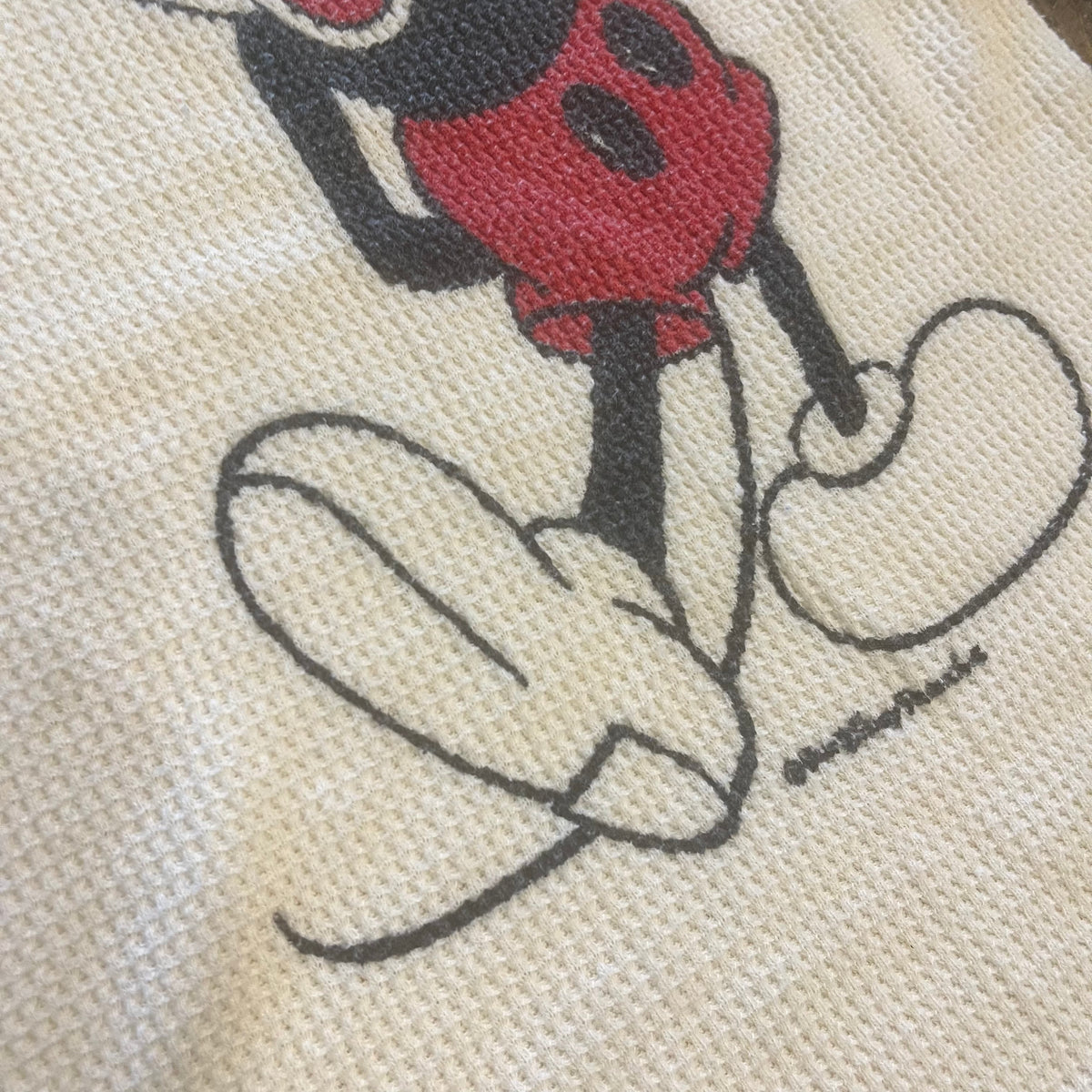 Vintage Mickey Mouse "Walt Disney Productions" Waffle Knit Tank Top - jointcustodydc