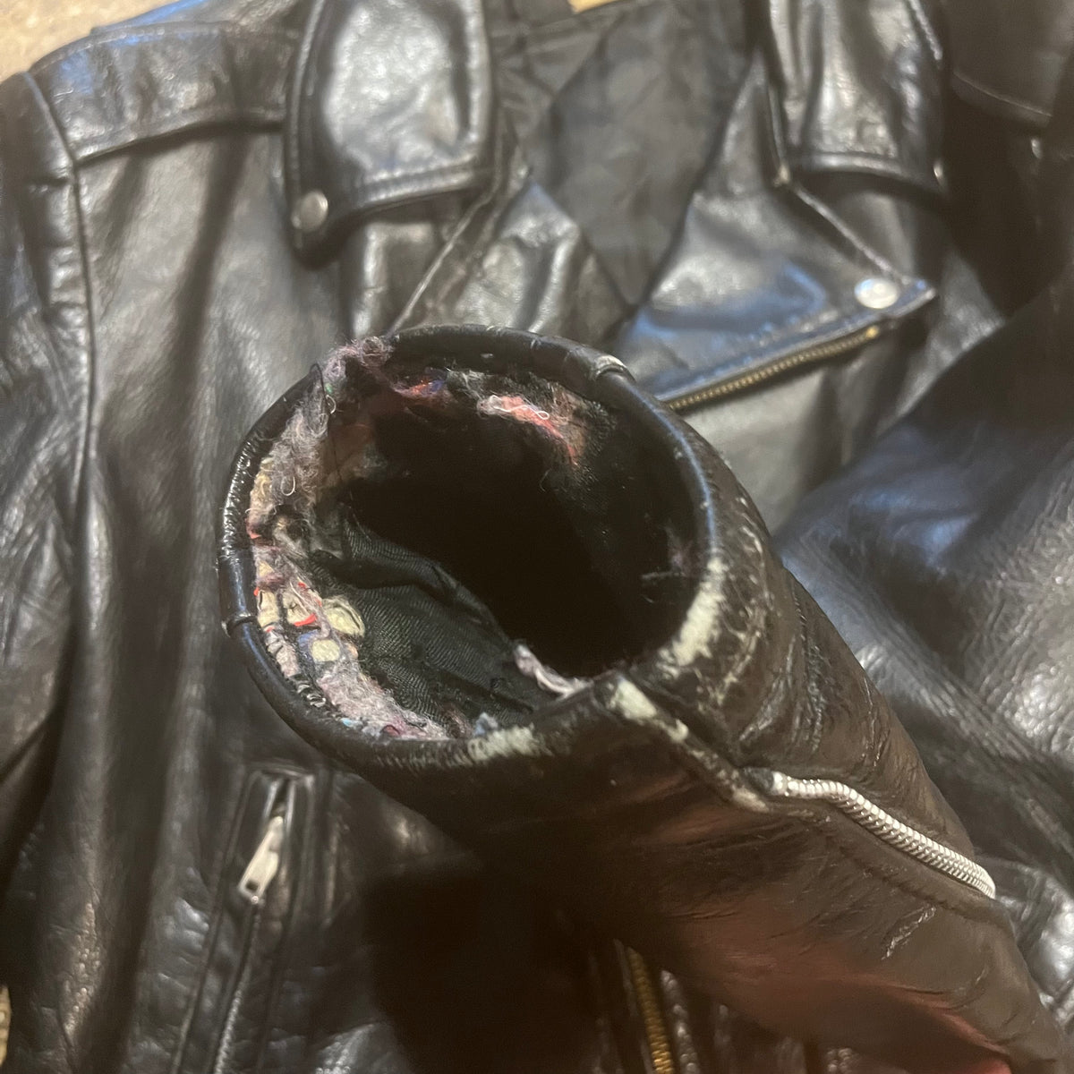 Vintage Genuine Leather "Biker" Jacket