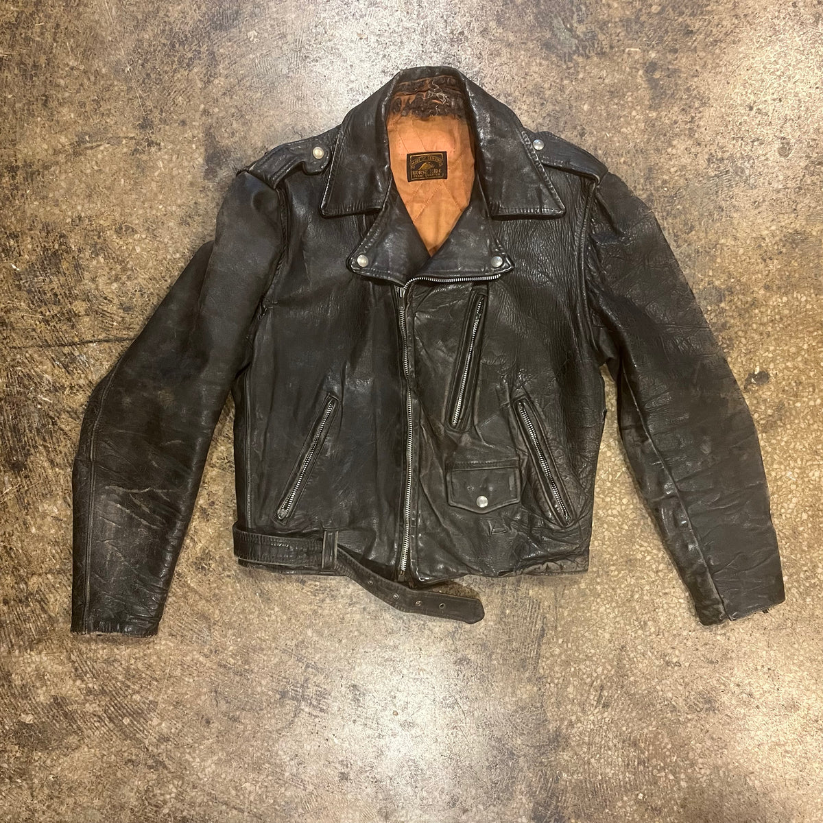 Vintage Front Quarter Horse Hide Leather Jacket - jointcustodydc Vintage Front Quarter Horse Hide Leather Jacket - jointcustodydc