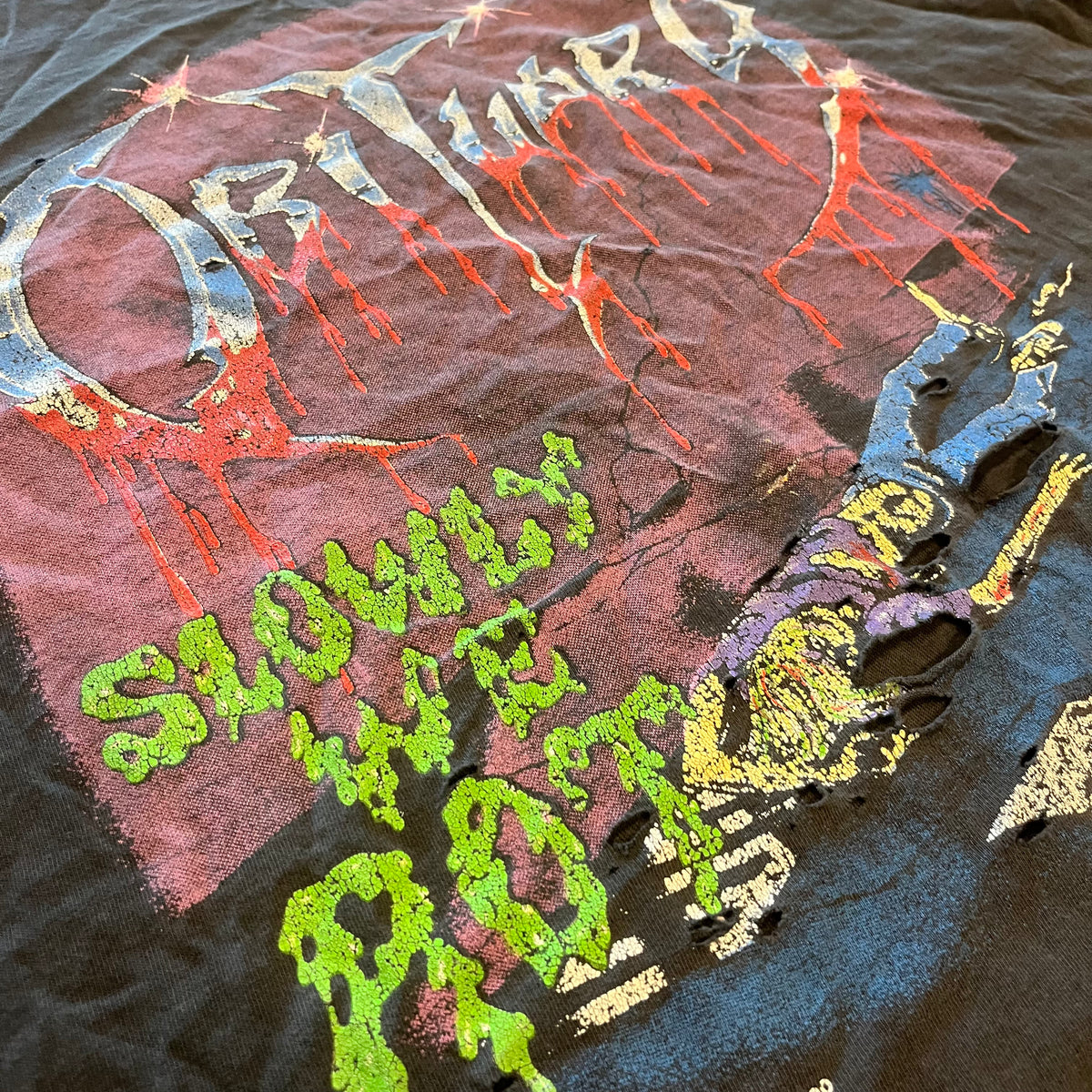 Vintage Obituary &quot;Slowly We Rot&quot; T-Shirt