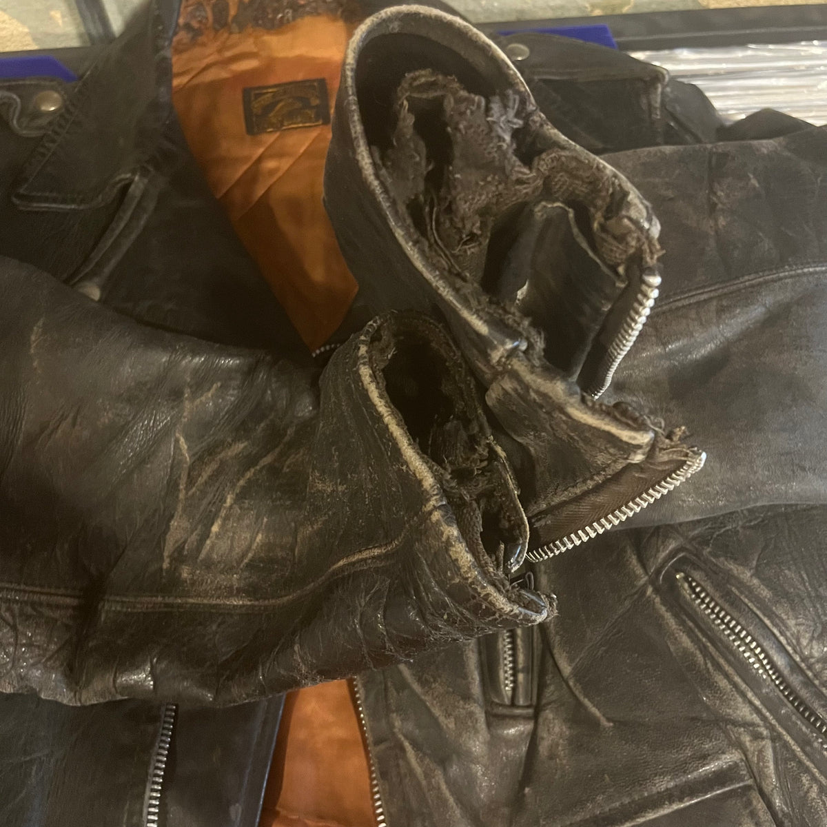 Vintage Front Quarter Horse Hide Leather Jacket