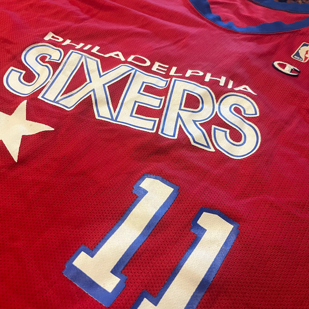 Vintage Champion &quot;Manute Bol&quot; Philadelphia Sixers Jersey