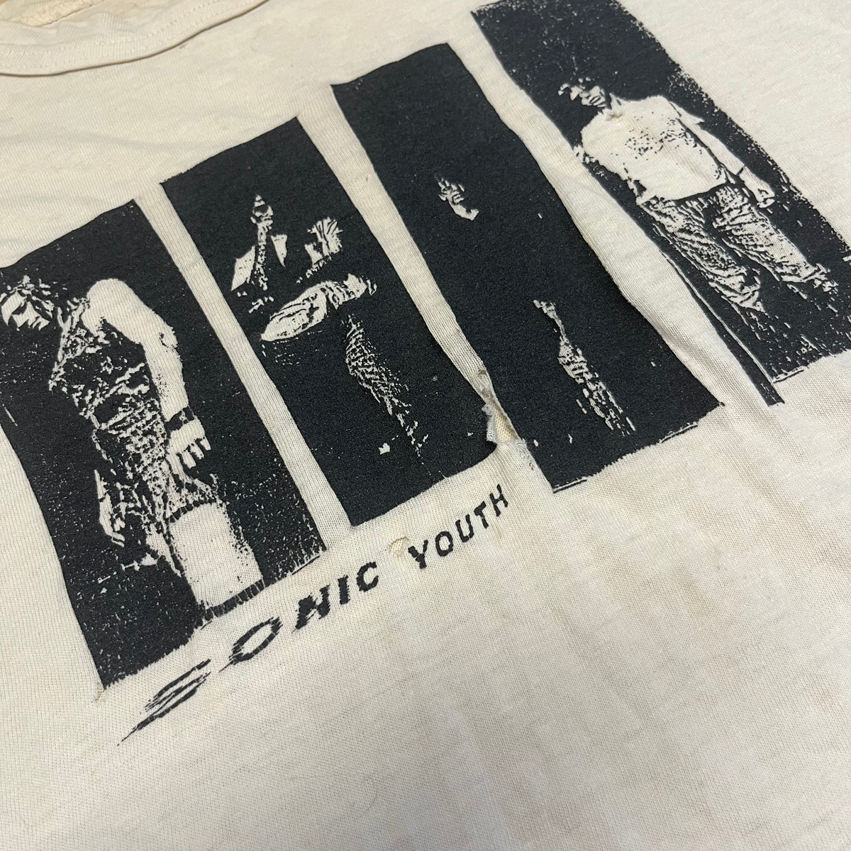 Vintage Sonic Youth &quot;Black Flag Bars&quot; Blast First! T-Shirt