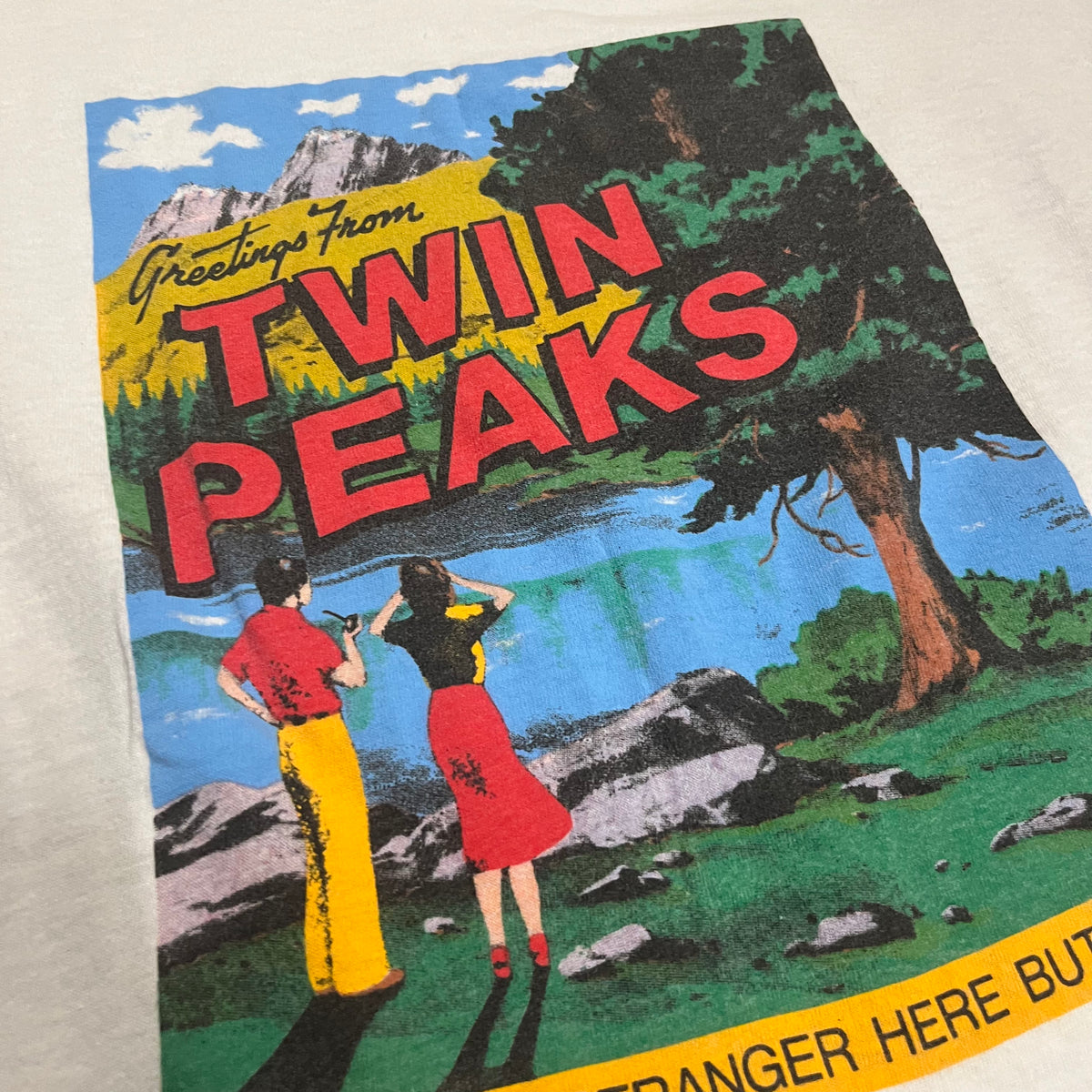 Vintage Twin Peaks &quot;You&#39;re A Stranger Here But Once.&quot; Promotional T-Shirt