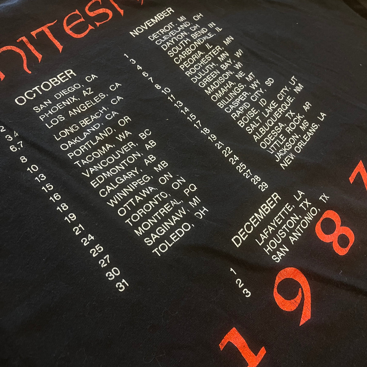 Vintage Whitesnake "David Coverdale" '87 Tour T-Shirt