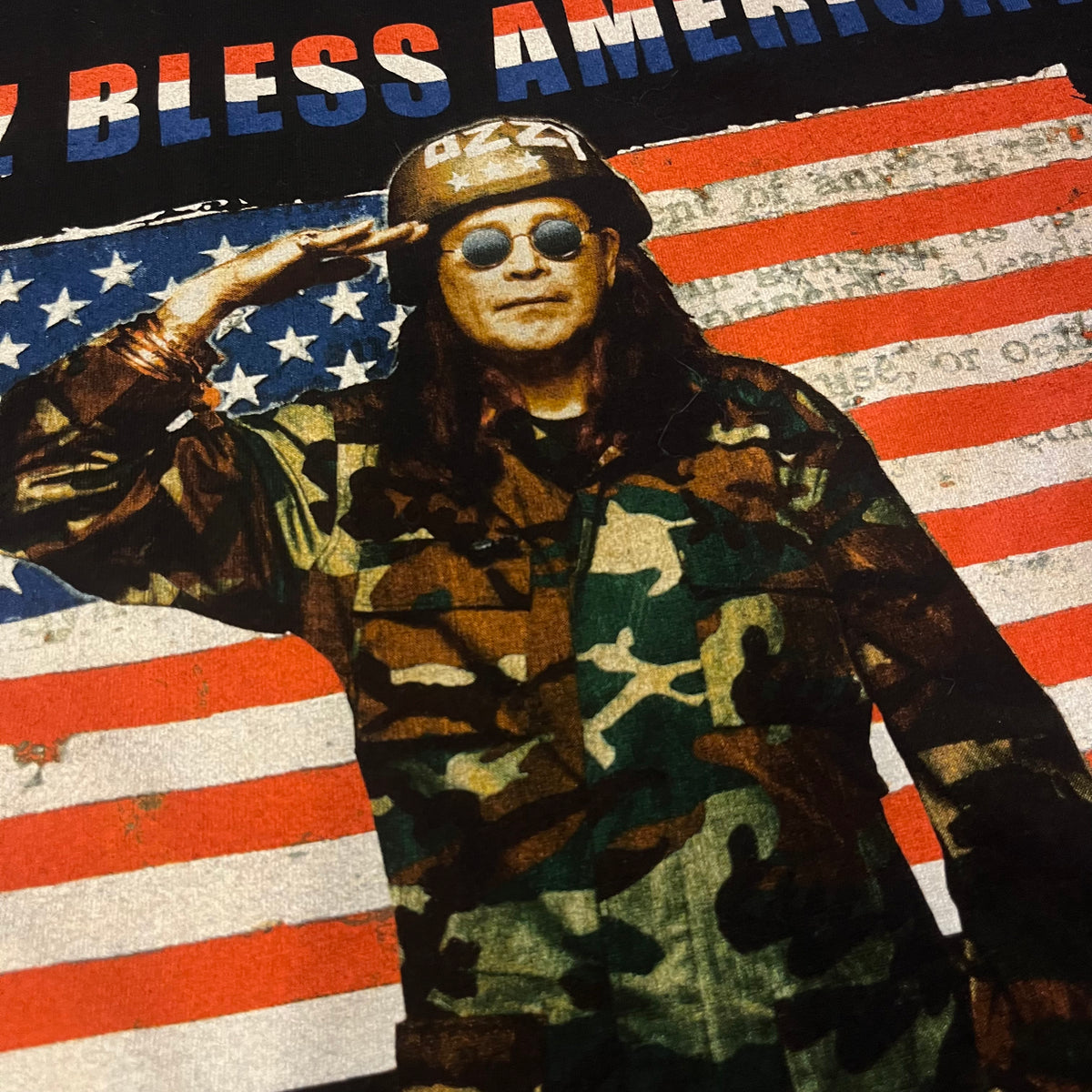 Vintage Ozzy Osbourne &quot;God Bless America!&quot; 2003 Ozzfest T-Shirt