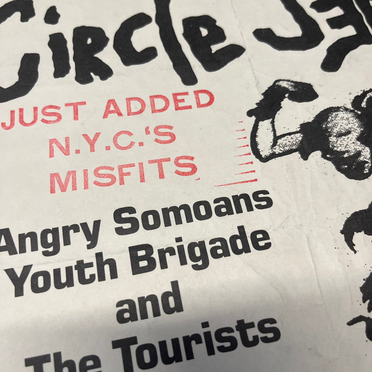 Vintage Circle Jerks Misfits Youth Brigade &quot;Goleta, CA&quot; Show Flyer