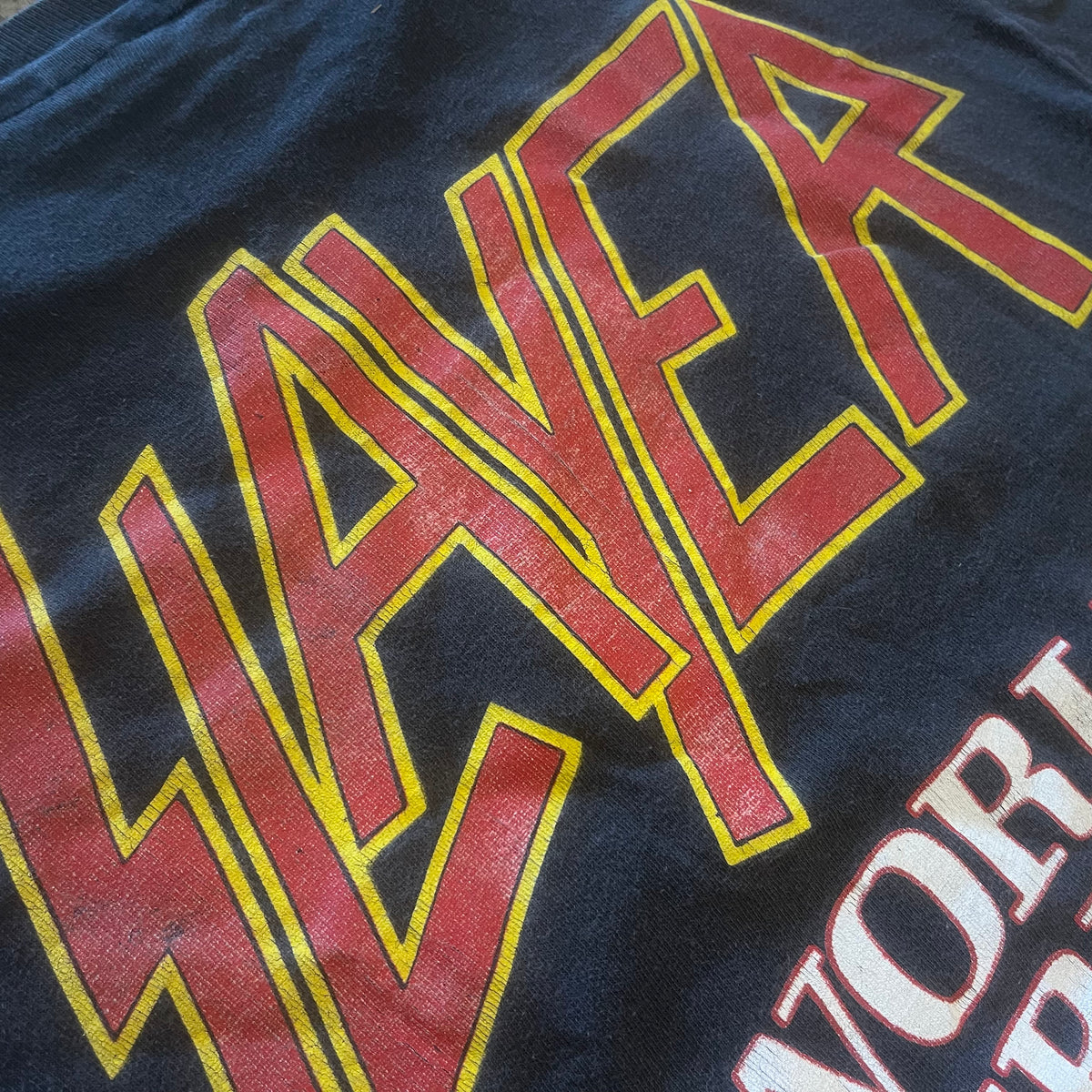 Vintage Slayer &quot;Root Of All Evil&quot; World Sacrifice &#39;88 Tour T-Shirt