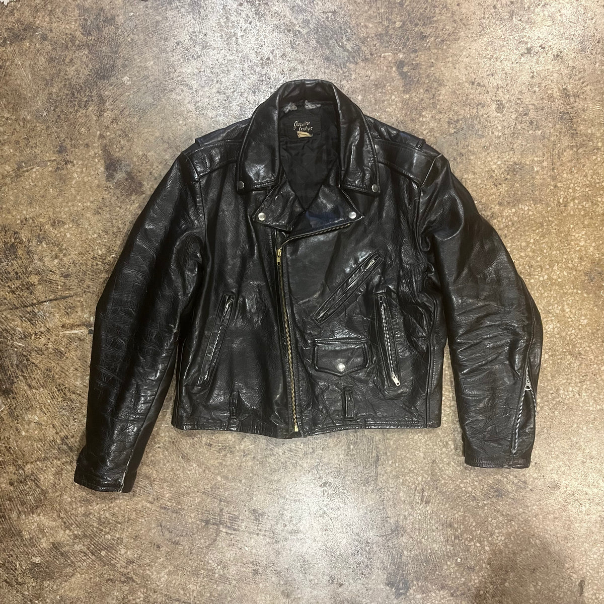 Vintage Genuine Leather "Biker" Jacket