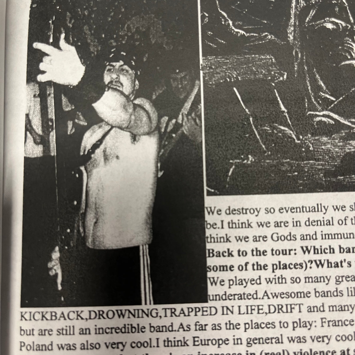 Vintage Somber Bridges &quot;90&#39;s Hardcore&quot; All Out War Interview Fanzine