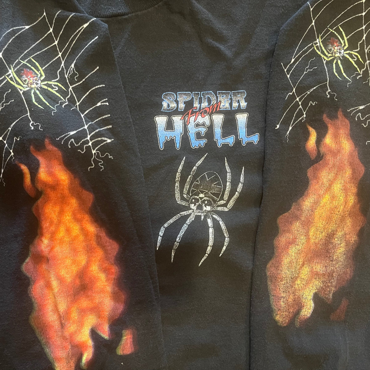 Vintage Spider From Hell 4-Sided Long Sleeve Shirt