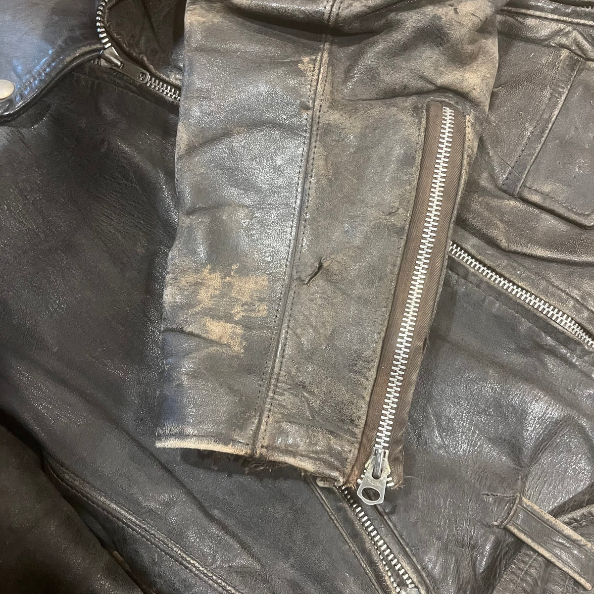 Vintage Front Quarter Horse Hide Leather Jacket