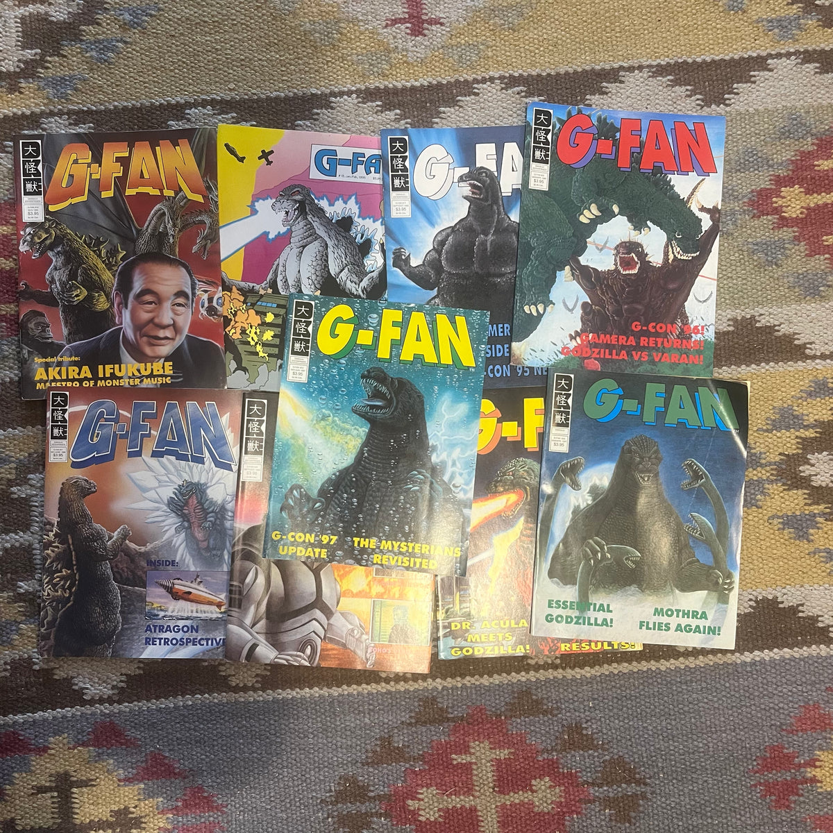 Vintage G-Fan "Godzilla" Fanzine Lot Issues #13-27