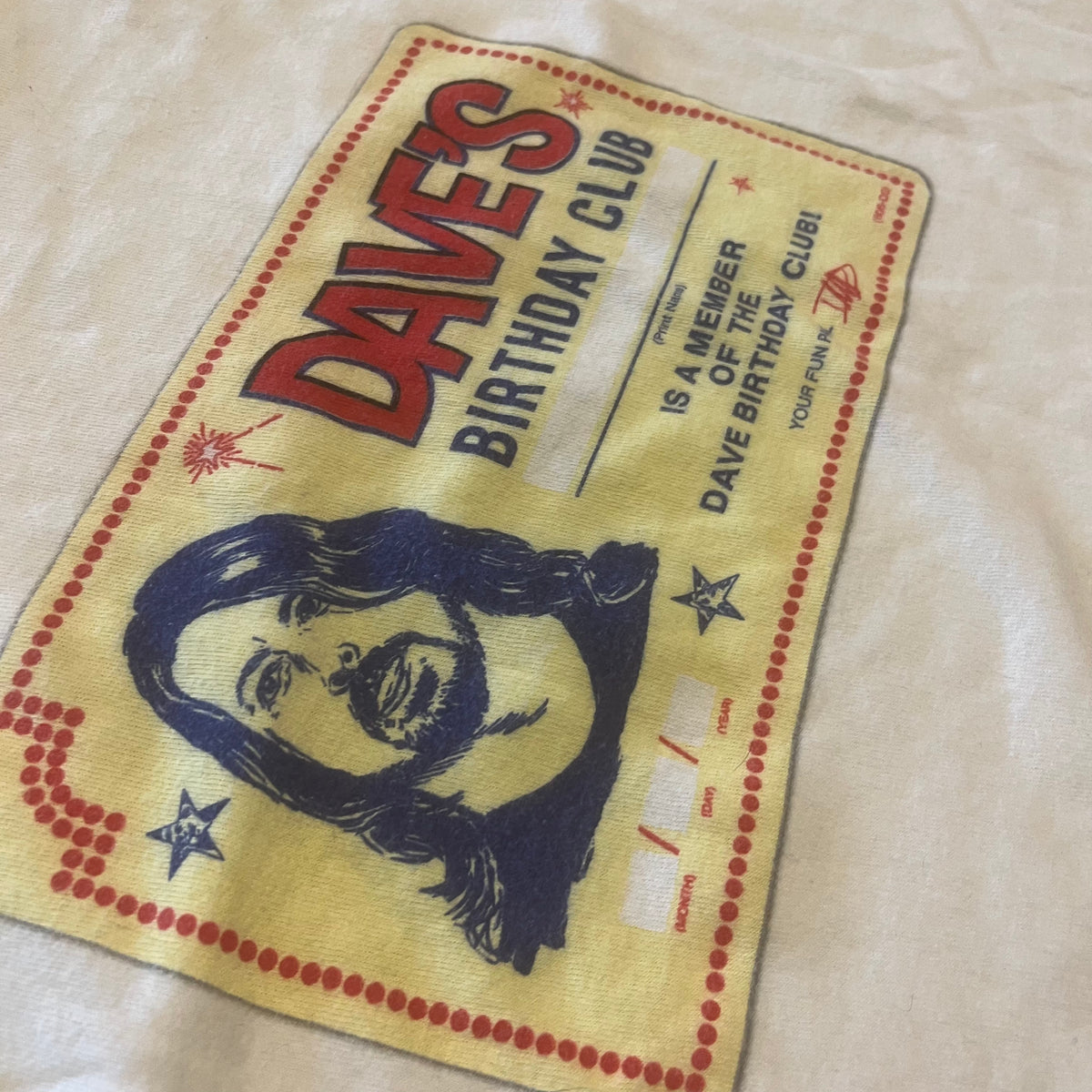 Foo Fighters "Dave Grohl" Birthday Club T-Shirt