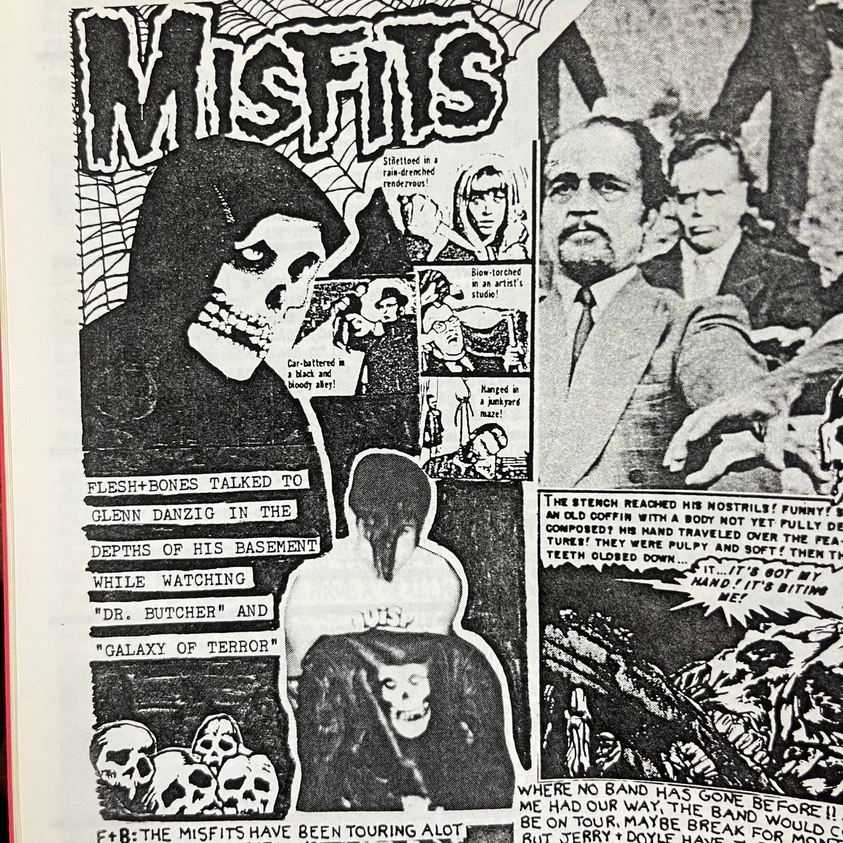 Vintage Flesh And Bones &quot;Underground Hardcore&quot; Misfits Interview Fanzine
