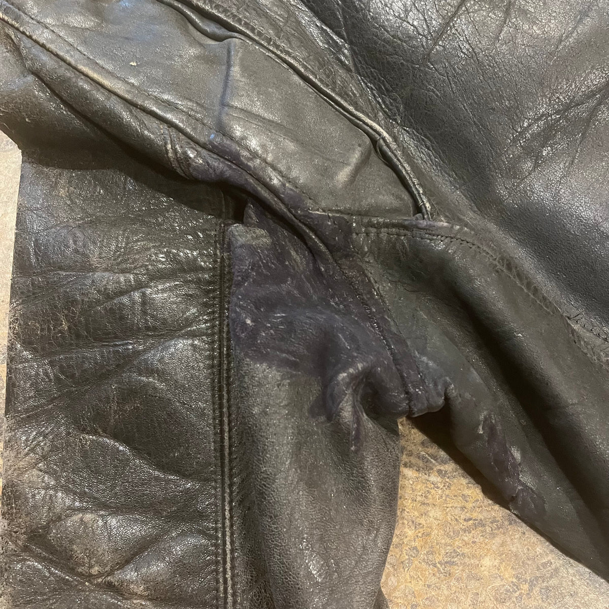 Vintage Front Quarter Horse Hide Leather Jacket
