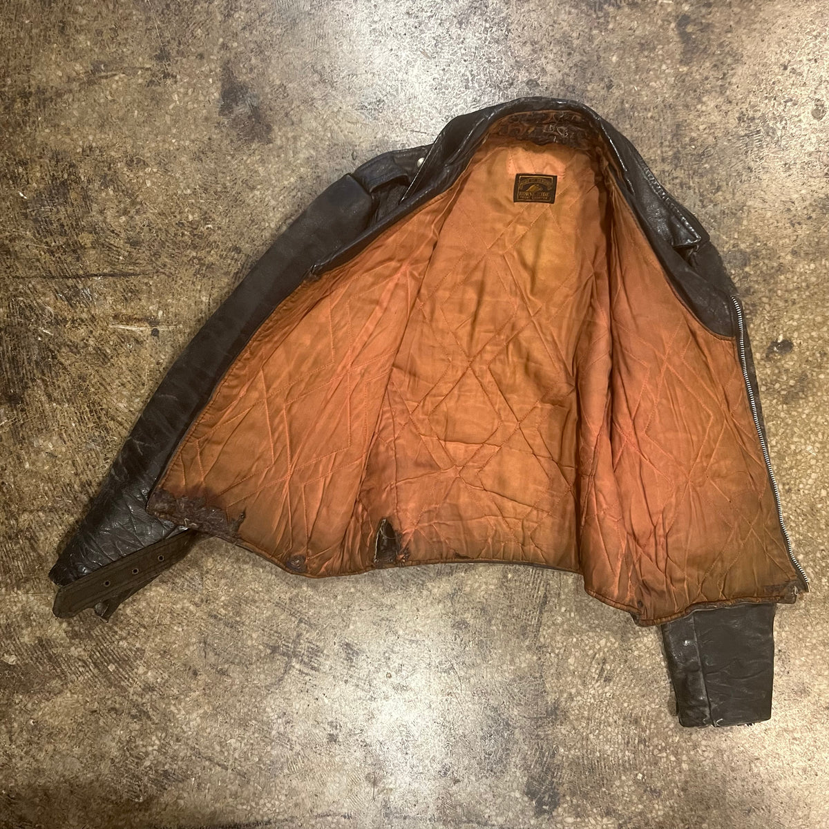 Vintage Front Quarter Horse Hide Leather Jacket
