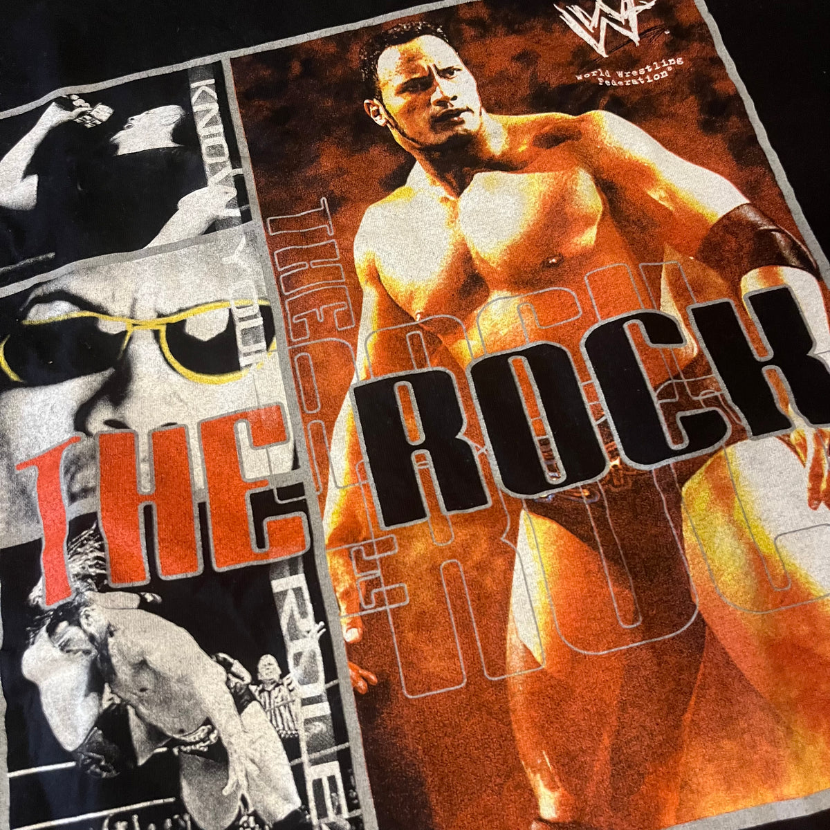 Vintage The Rock &quot;Layeth The Smackdown&quot; WWF T-Shirt