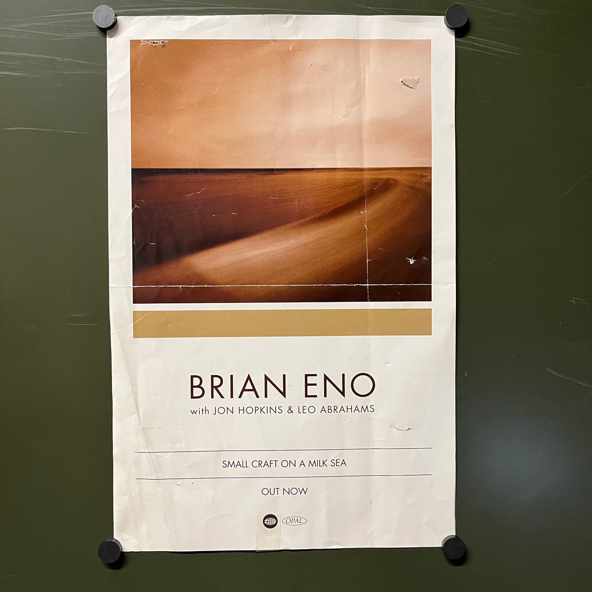 Brian Eno Jon Hopkins & Leo Abrams "Small Craft On A Milk Sea" Warp/Opal Records Promotional Poster