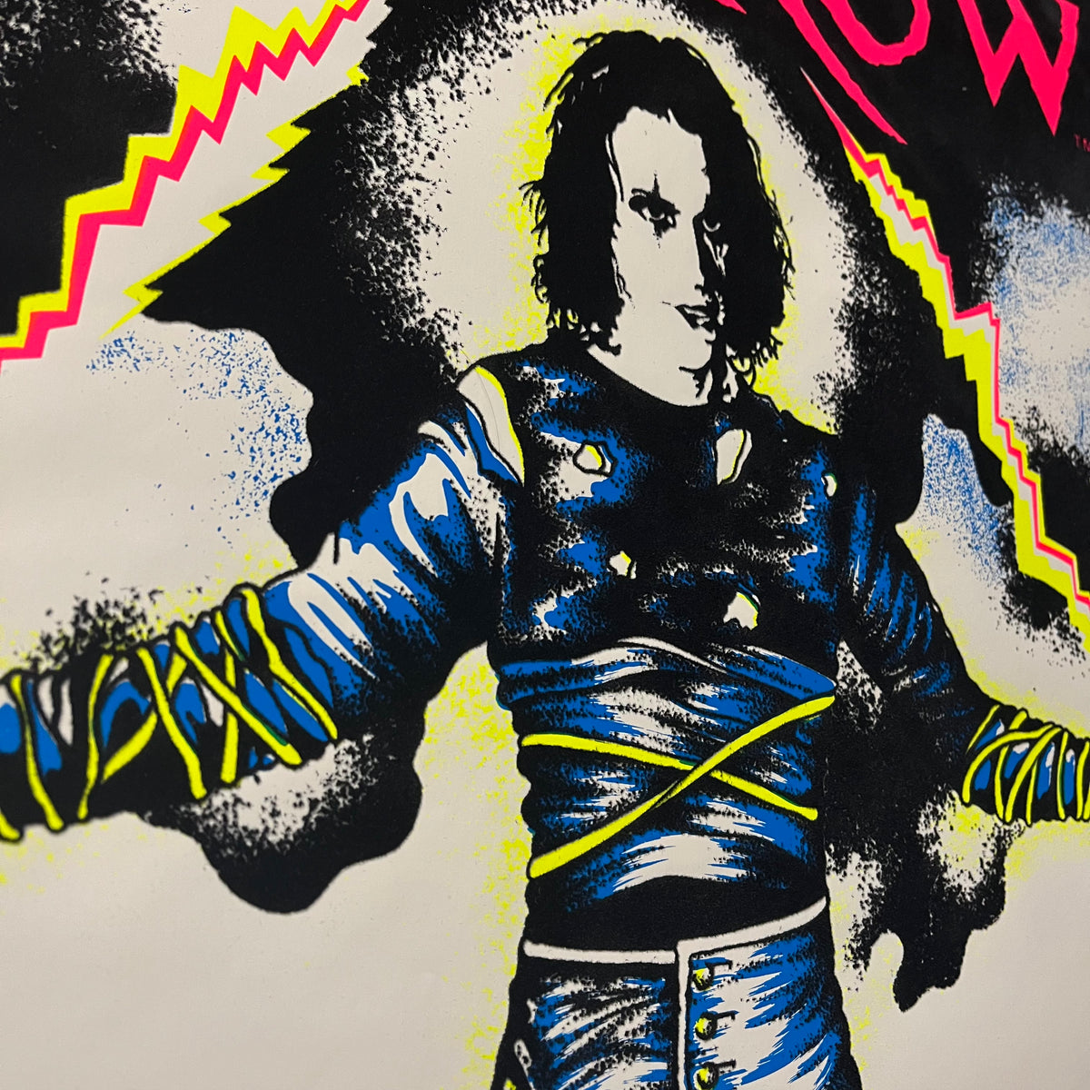Vintage The Crow "Brandon Lee" Walking In Heaven '94 Blacklight Poster