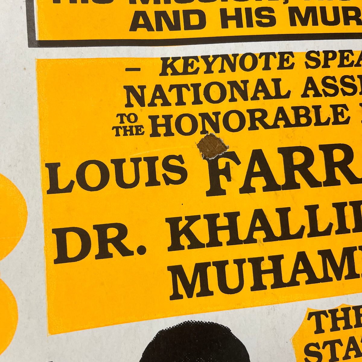 Vintage The Freedom&#39;s Journal &amp; Shabazz Restaurants Present &quot;Malcolm X Festival&quot; Doug Carn Louis Farrakhan Globe Poster