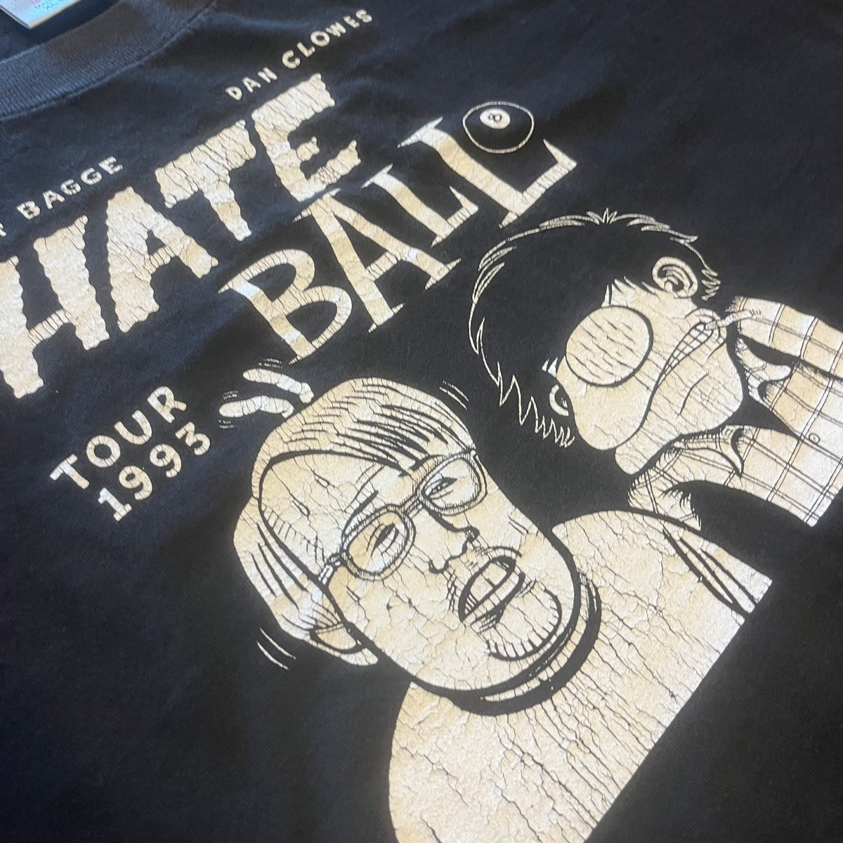 Vintag Peter Bagge Daniel Clowes &quot;Hate Ball &#39;93&quot; Tour T-Shirt