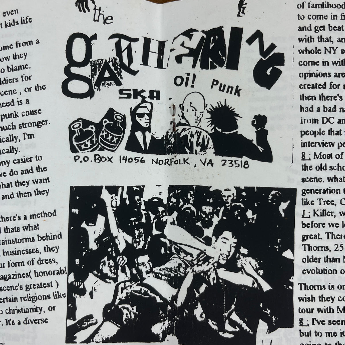 Vintage The Gathering Fanzine &quot;Virginia Ska&quot; Issue #4