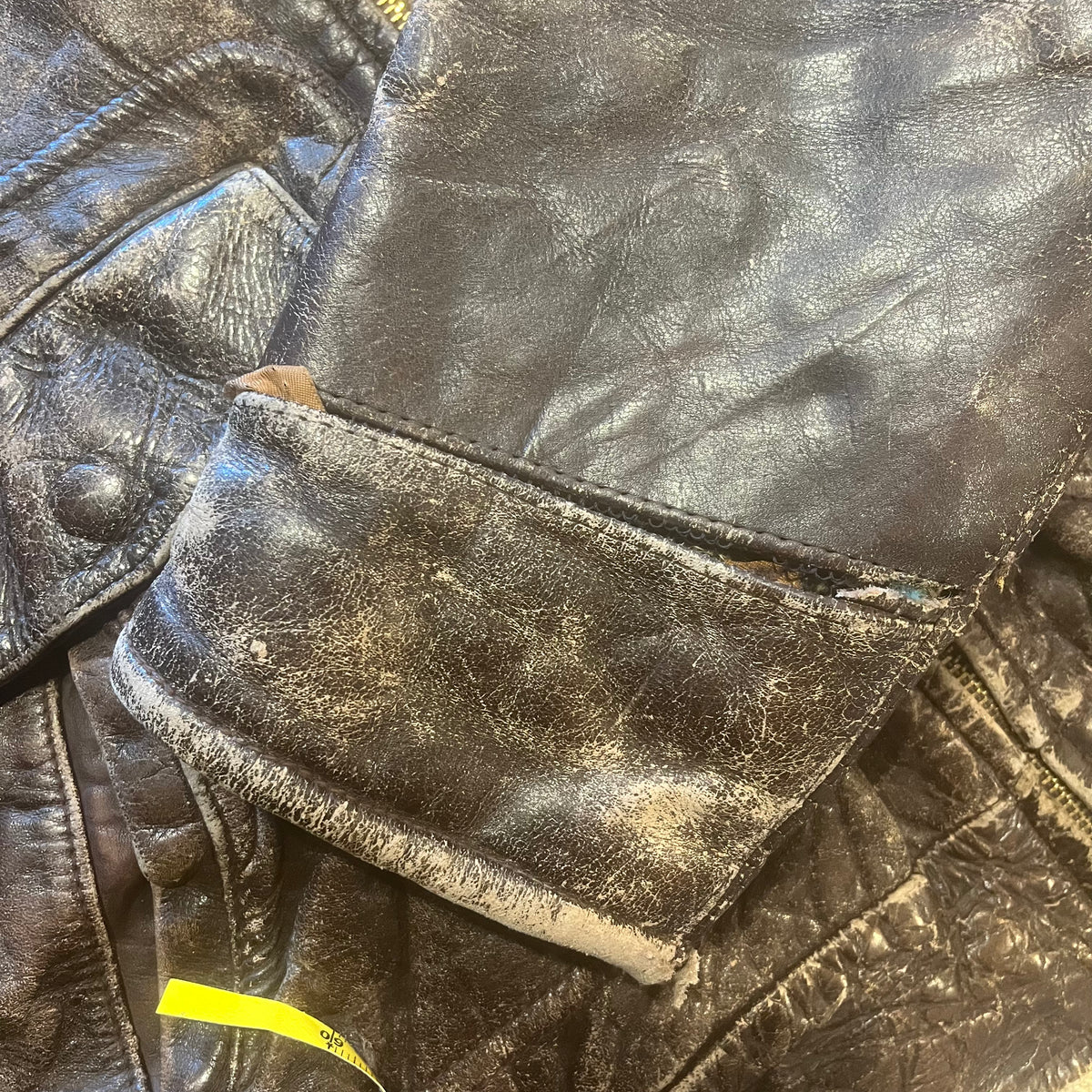 Vintage Front Quarter Horse Hide Leather Jacket By Campus