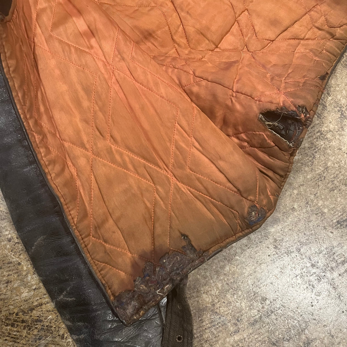 Vintage Front Quarter Horse Hide Leather Jacket