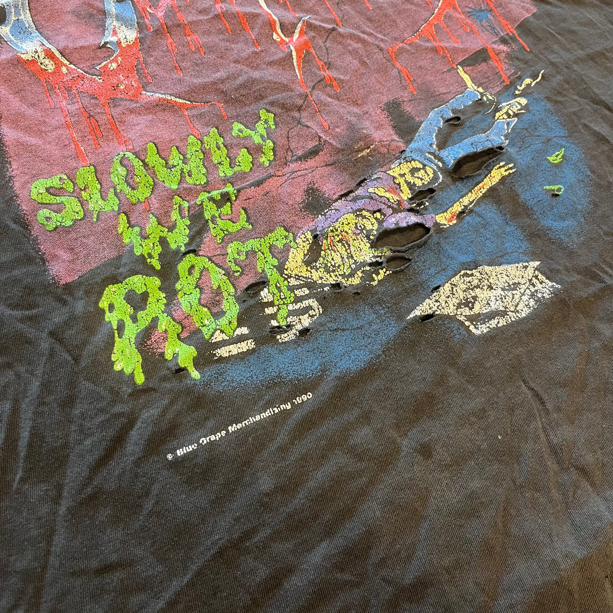 Vintage Obituary &quot;Slowly We Rot&quot; T-Shirt