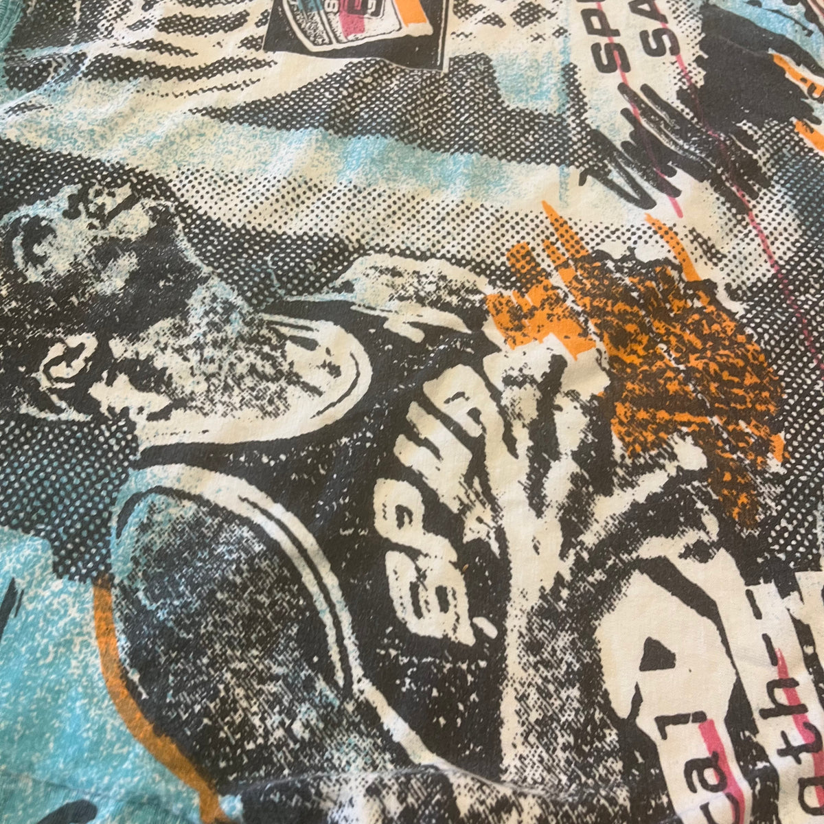 Vintage NBA San Antonio Spurs "David Robinson" Multi-Print T-Shirt