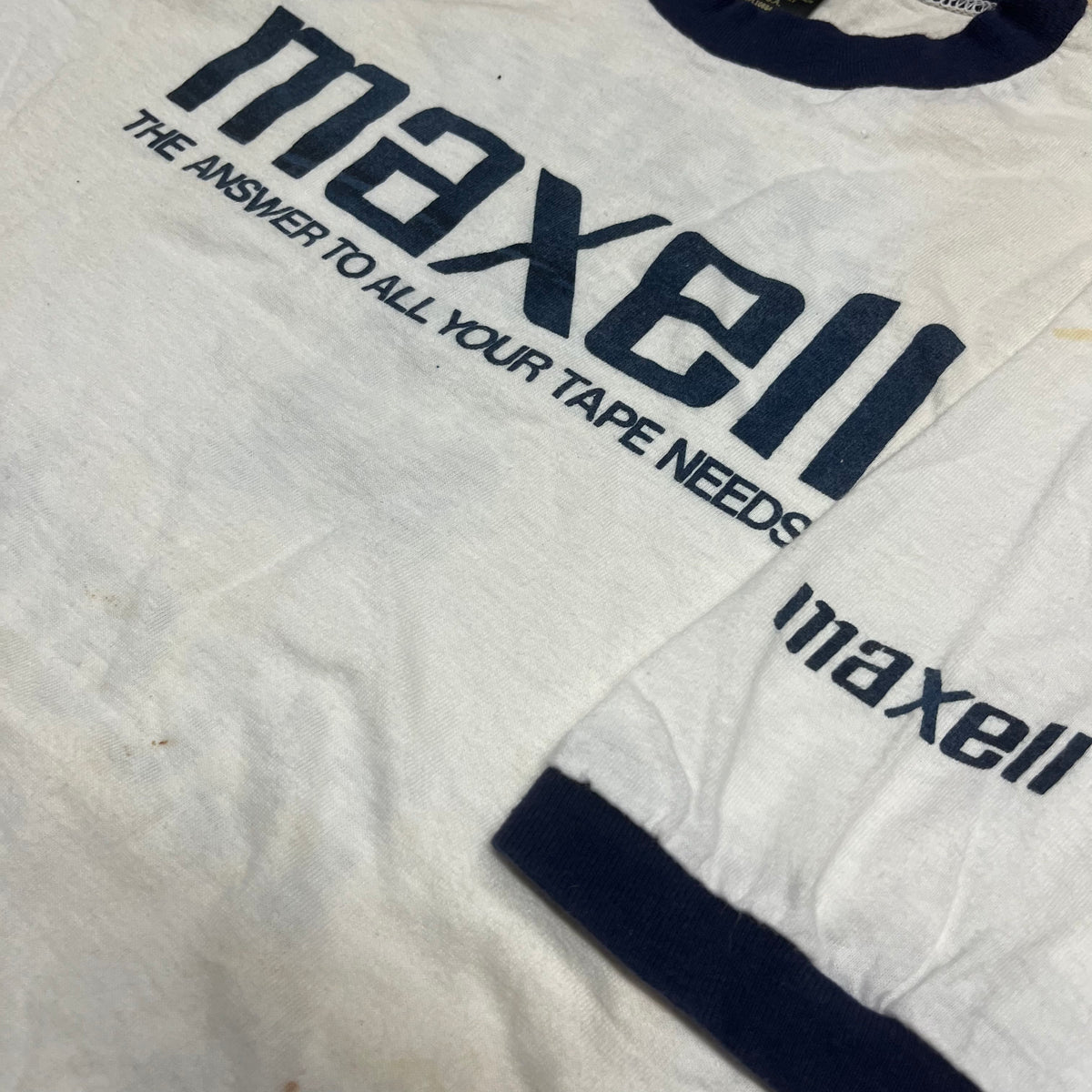 Vintage Maxell &quot;Chapter 3 Records&quot; Atlanta Ringer Shirt