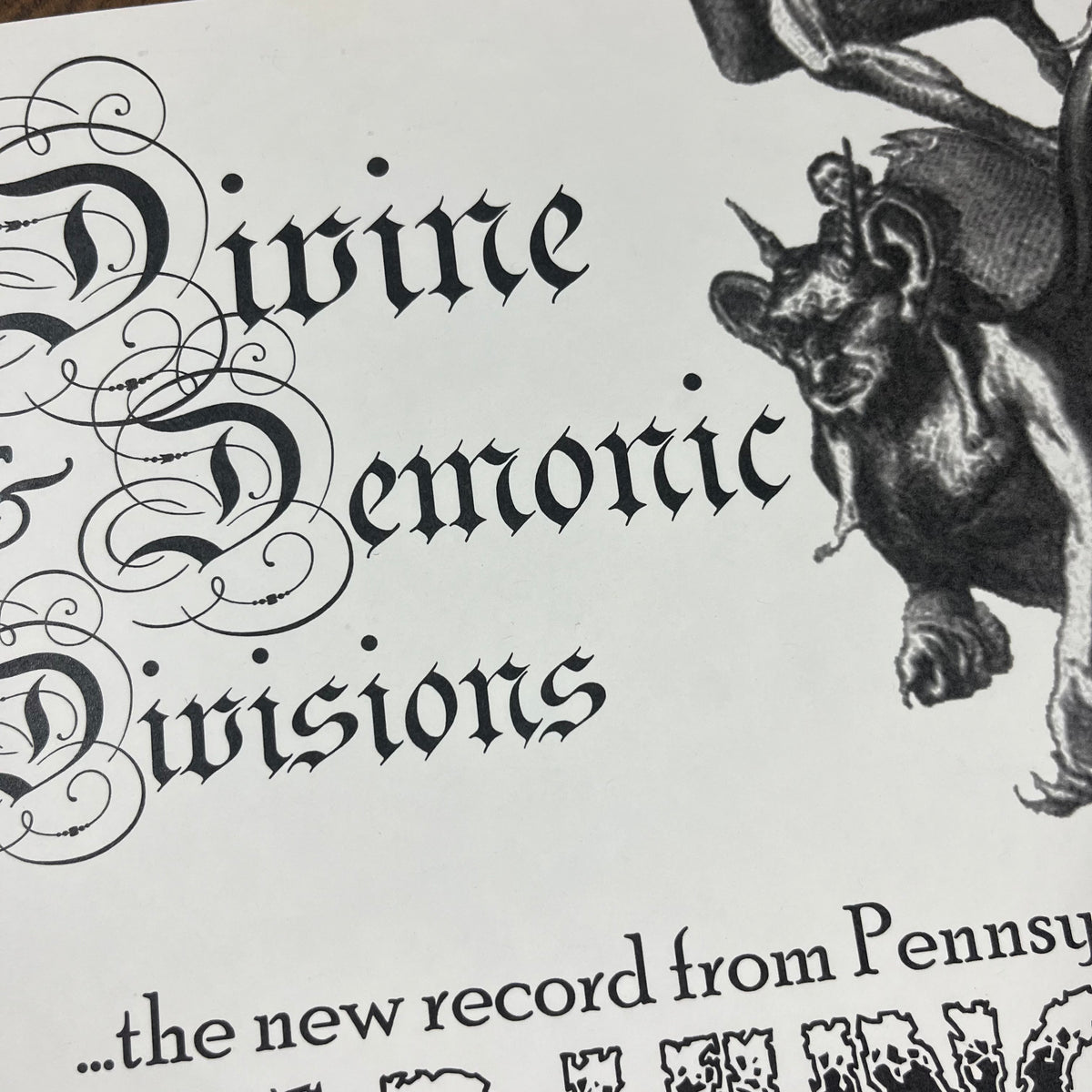 Vintage War Hungry &quot;Divine &amp; Demonic Divisions&quot; Brain Grenade Records Promo Poster