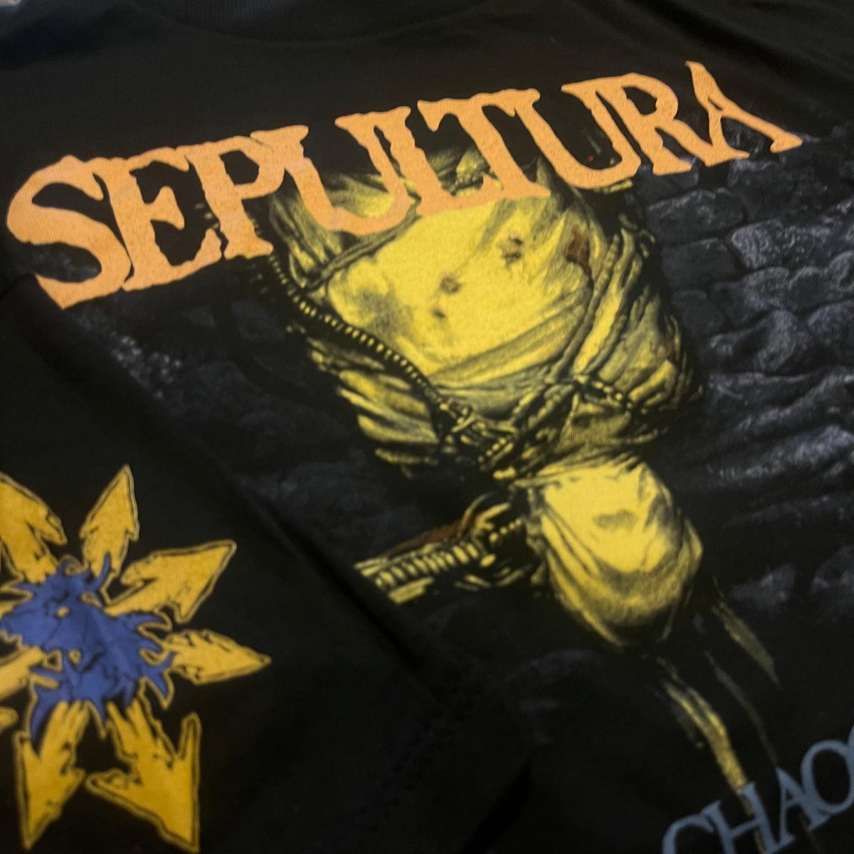 Vintage Sepultura &quot;Castle Chaos&quot; Chaos AD 3-Sided T-Shirt