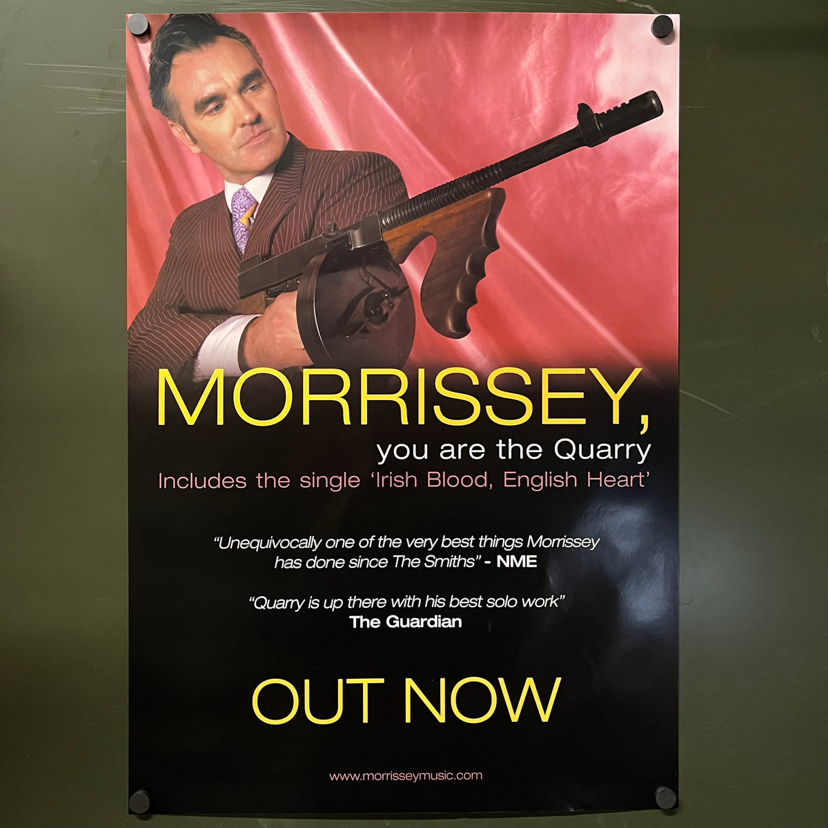 Vintage Morrissey "You Are The Quarry" Morrissey Music Promotional Poster