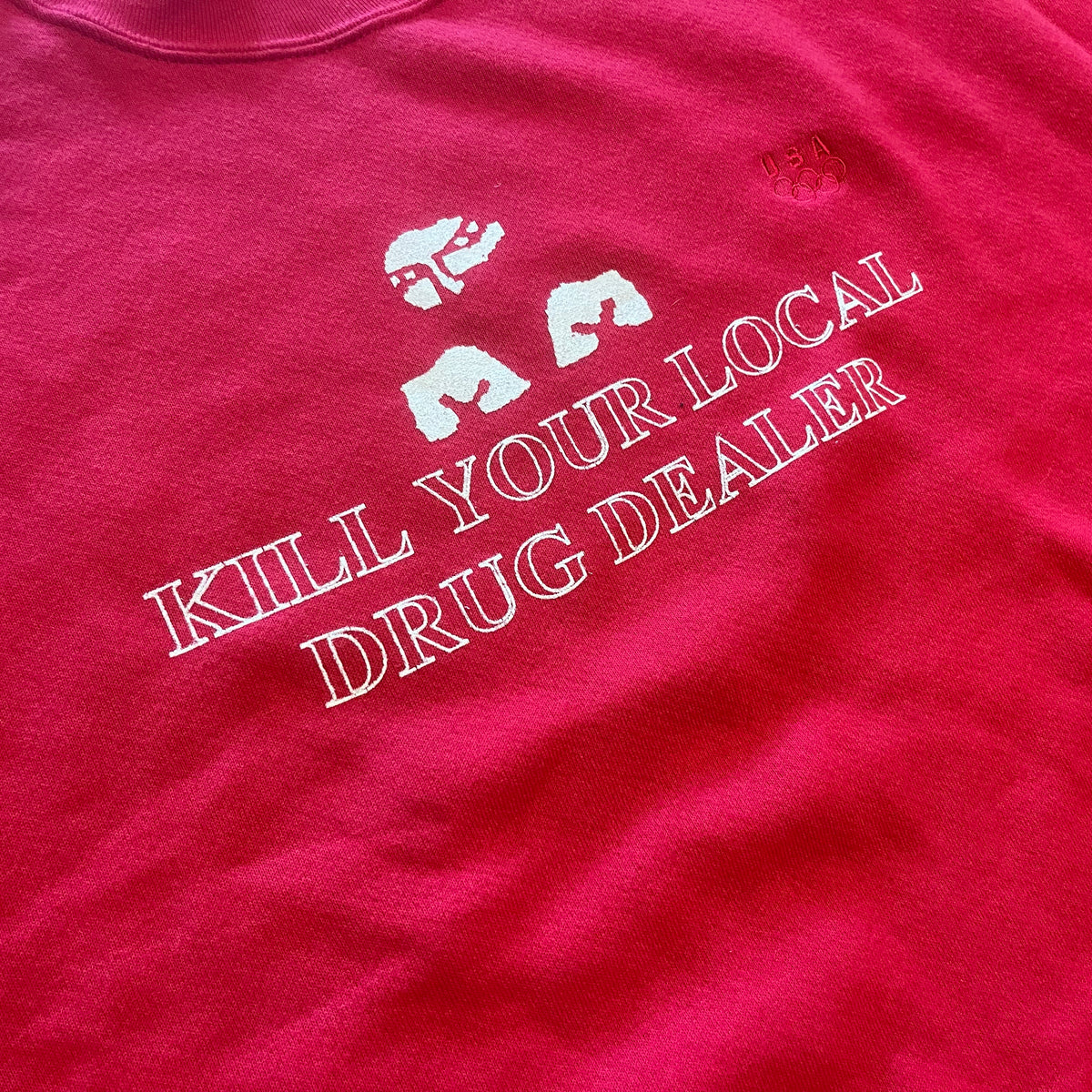 Vintage Straight Edge &quot;Kill Your Local Drug Dealer&quot; Crewneck Sweatshirt