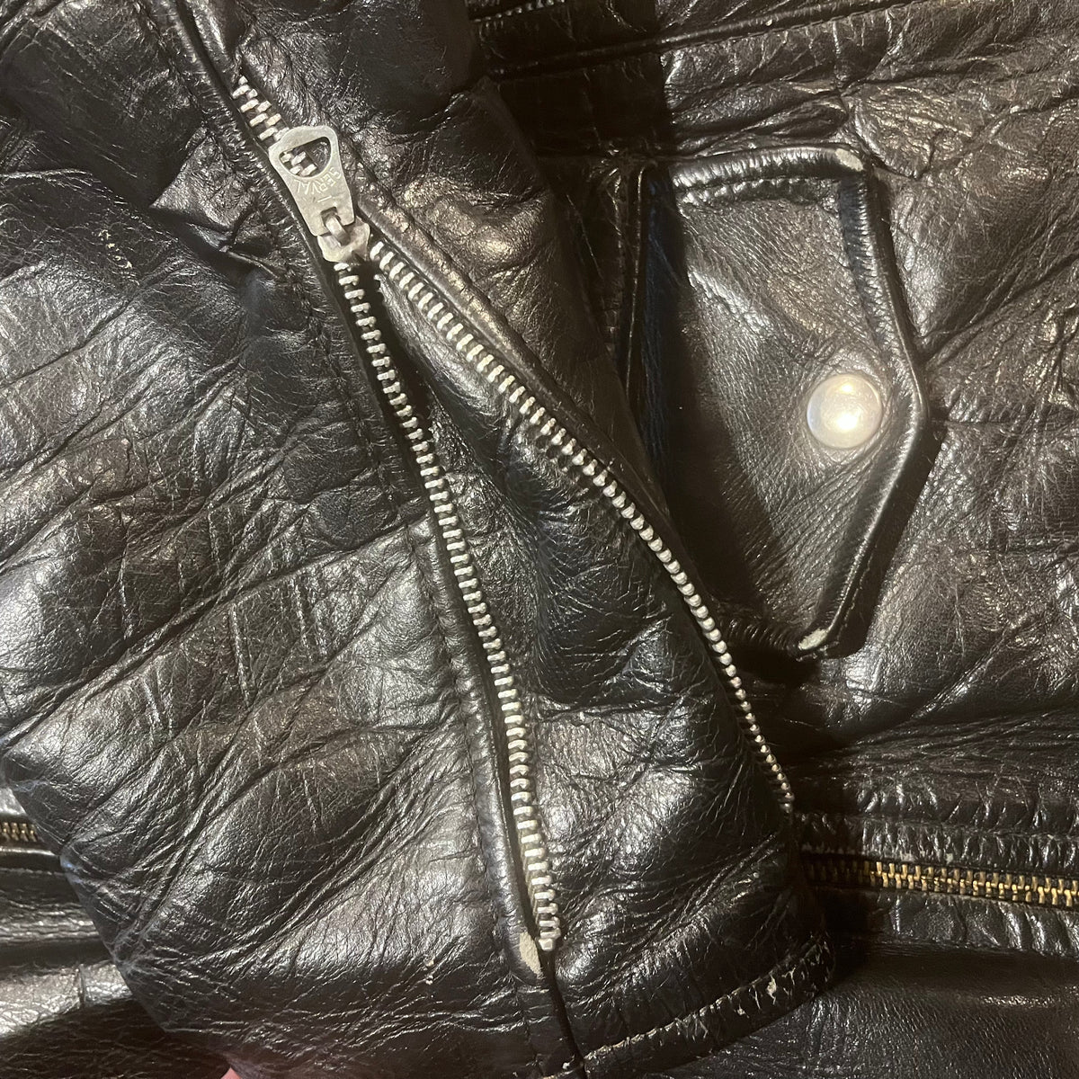 Vintage Genuine Leather "Biker" Jacket