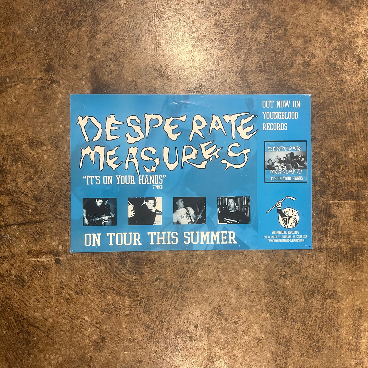 Desperate Measures "It's On Your Hands" 7" Promo Poster